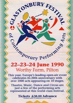 Glastonbury 90 flyer