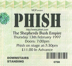 Ticket from London